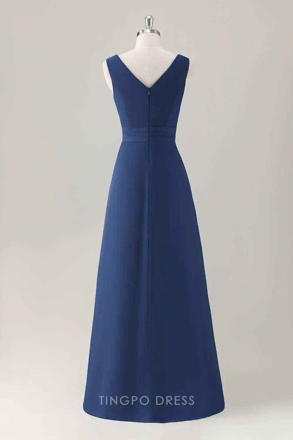 Elegant A-Line Boat Neck Ruffled Side Slit Floor-Length Maxi Dress Prom Dress